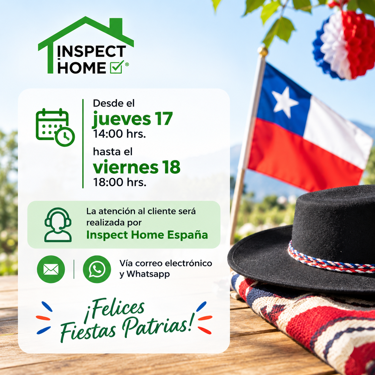 Inspección de Propiedades Nuevas y Usadas, Inspección de Viviendas, Inspector de Propiedades, Home Inspector, Property Inspection Fiestas Patrias Chile, Parada Militar Chile, Inspección de Propiedades en Chile, Inspect Home Chile